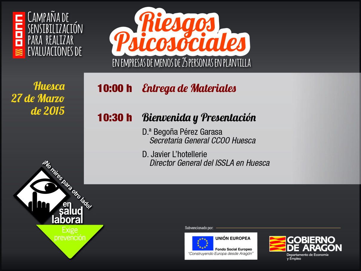 Jornada Riesgos Psicosociales Huesca 27/03/2015